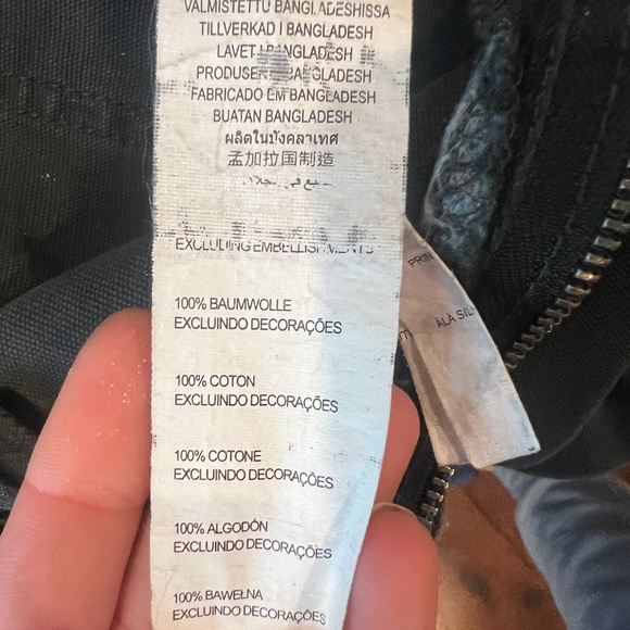 WOMENS COTTON ON CARGO DENIM TROUSERS, SIZE US 4, DARK GRAY - Picture 8 of 9